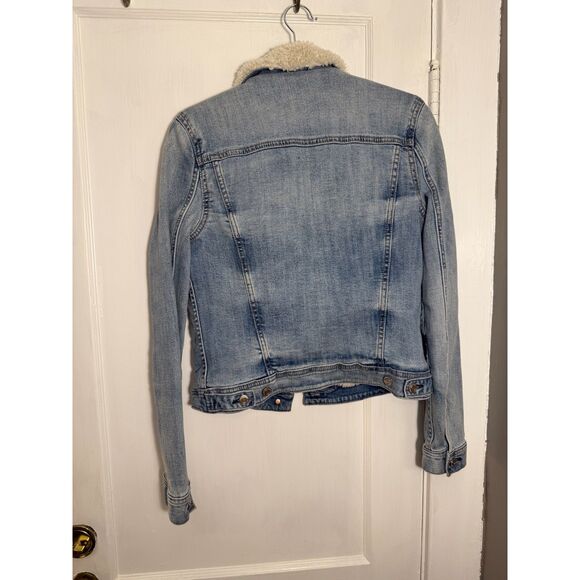 American Eagle Sherpa Fleece Lined Jean Jacket - Picture 3 of 3